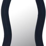 Καθρέπτης Glinde Inart βελούδο σε μαύρη απόχρωση 50x3.3x150εκ