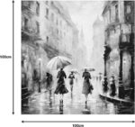 Πίνακας σε καμβά Nightdream II Inart 100x3x100εκ - Image 2