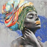 Πίνακας σε καμβά Africana 3D Inart 100x3x100εκ