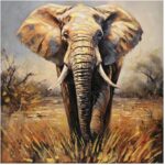 Πίνακας σε καμβά Elepho Inart 100x3x100εκ