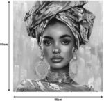 Πίνακας σε καμβά Turban 3D Inart 80x3x80εκ - Image 2