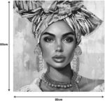 Πίνακας σε καμβά Turban Ι 3D Inart 80x3x80εκ - Image 2