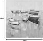 Πίνακας σε καμβά Boatty Ι Inart 100x3x100εκ - Image 2