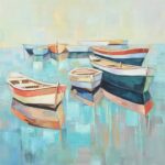 Πίνακας σε καμβά Boatty Ι Inart 100x3x100εκ