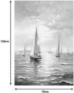 Πίνακας σε καμβά Sailsy I Inart 70x3x100εκ - Image 2