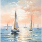 Πίνακας σε καμβά Sailsy I Inart 70x3x100εκ