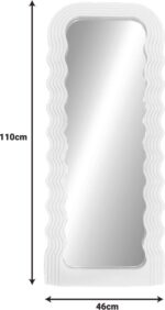 Καθρέπτης Maraya pakoworld λευκό PP 46x3.2x110εκ - Image 3
