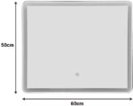 Καθρέπτης Led Quadrou pakoworld pp-αλουμίνιο 60x3x50εκ - Image 2