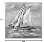 Πίνακας σε καμβά Siedo Inart με πλαίσιο 70x3.5x70εκ - Image 2