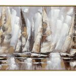 Πίνακας σε καμβά Yelkan Ι Inart με πλαίσιο 120x3.5x60εκ
