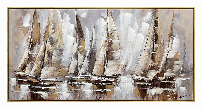 301-000037 Πίνακας σε καμβά Yelkan Ι Inart με πλαίσιο 120x3.5x60εκ - Image 1
