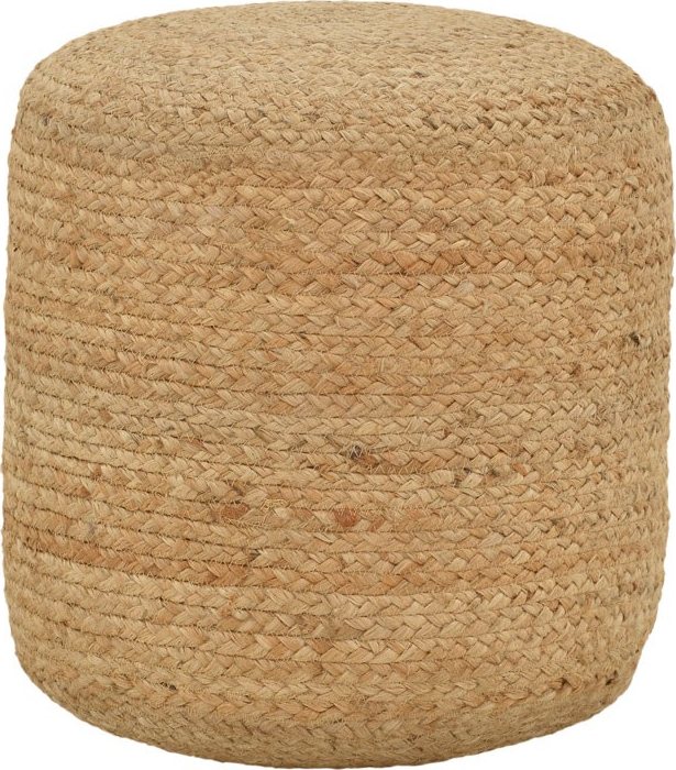 302-000030 Σκαμπό Ovious Inart μπεζ 100% γιούτα 40x40x40εκ - Image 1