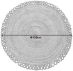 Χαλί Prejo Inart γιούτα σε φυσική απόχρωση Φ120x1εκ - Image 2