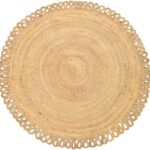 Χαλί Prejo Inart γιούτα σε φυσική απόχρωση Φ120x1εκ