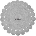 Χαλί Voni Inart φυσικό γιούτα Φ150x1εκ - Image 2