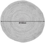 Χαλί Solon Inart μπεζ γιούτα Φ150x1εκ - Image 2