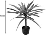 Διακοσμητικό φυτό Dracaena palm σε γλάστρα Inart πράσινο pp Υ62εκ - Image 2