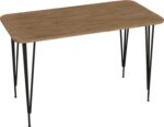 Τραπέζι Polkan pakoworld oak μελαμίνης-μαύρο μέταλλο 120x60x73εκ