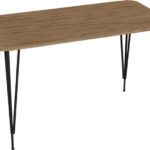 Τραπέζι Polkan pakoworld oak μελαμίνης-μαύρο μέταλλο 120x60x73εκ