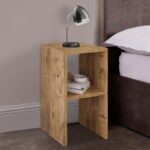 Κομοδίνο Deseo pakoworld σε oak απόχρωση 30x30x60εκ - Image 2