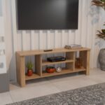 Έπιπλο τηλεόρασης Seref pakoworld σε oak απόχρωση 120x30x47εκ