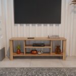 Έπιπλο τηλεόρασης Seref pakoworld σε oak απόχρωση 120x30x47εκ - Image 3
