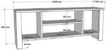 Έπιπλο τηλεόρασης Seref pakoworld σε oak απόχρωση 120x30x47εκ - Image 5