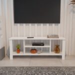 Έπιπλο τηλεόρασης Seref pakoworld σε λευκή απόχρωση 120x30x47εκ - Image 3