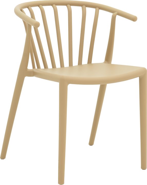 326-000025 Πολυθρόνα Zelma pakoworld pp σε ανοιχτή απόχρωση cappuccino 55x53x73εκ - Image 1