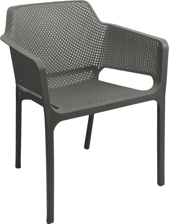 326-000027 Πολυθρόνα Oviez pakoworld pp σε ανθρακί απόχρωση 59x58x79εκ - Image 1