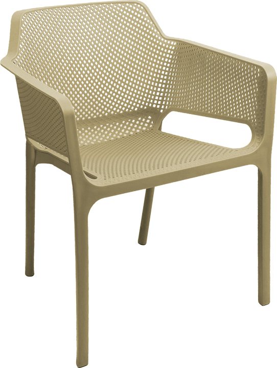 326-000028 Πολυθρόνα Oviez pakoworld pp σε cappuccino απόχρωση 59x58x79εκ - Image 1
