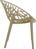 Πολυθρόνα Daren pakoworld pp σε cappuccino απόχρωση 59x60x79,5εκ - Image 4