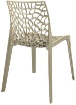 Καρέκλα στοιβαζόμενη Hush pakoworld pp σε cappuccino απόχρωση 41x53x80.5εκ - Image 3