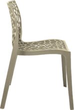 Καρέκλα στοιβαζόμενη Hush pakoworld pp σε cappuccino απόχρωση 41x53x80.5εκ - Image 4