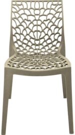 Καρέκλα στοιβαζόμενη Hush pakoworld pp σε cappuccino απόχρωση 41x53x80.5εκ - Image 5
