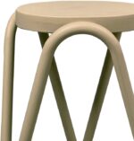 Σκαμπό Serzona pakoworld στοιβαζόμενο pp σε απόχρωση cappuccino Φ27x45.5εκ - Image 2