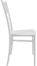 Καρέκλα Tiffany Ι pakoworld pp σε λευκή απόχρωση 38.5x46.5x87εκ - Image 4