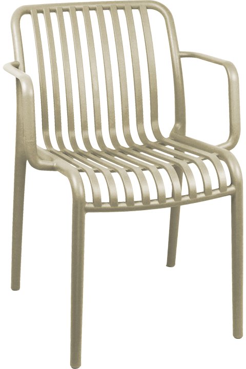 326-000053 Πολυθρόνα Zoi pakoworld pp cappuccino 55.5x57.5x79εκ - Image 1