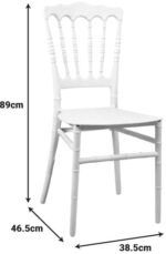 Καρέκλα Napoleon pakoworld pp λευκή 38,5x46,5x89εκ - Image 6
