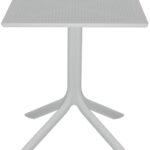 Τραπέζι Groovy pakoworld pp διατρητο λευκό 60x60x76εκ