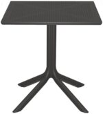 Τραπέζι Groovy pakoworld pp διατρητο ανθρακί 60x60x76εκ