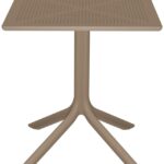 Τραπέζι Groovy pakoworld pp διατρητο cappuccino 60x60x76εκ