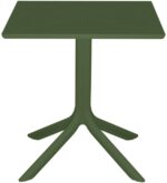 Τραπέζι Groovy pakoworld pp διατρητο σκούρο πράσινο 60x60x76εκ