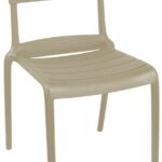 Καρέκλα Almea pakoworld στοιβαζόμενη pp cappuccino 42.5x55.5x82εκ
