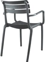 Πολυθρόνα Almea pakoworld στοιβαζόμενη pp ανθρακί 58x56x82εκ - Image 2
