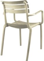 Πολυθρόνα Almea pakoworld στοιβαζόμενη pp cappuccino 58x56x82εκ - Image 2