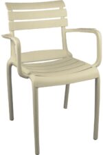 Πολυθρόνα Almea pakoworld στοιβαζόμενη pp cappuccino 58x56x82εκ