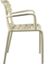 Πολυθρόνα Almea pakoworld στοιβαζόμενη pp cappuccino 58x56x82εκ - Image 3