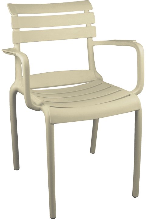 326-000066 Πολυθρόνα Almea pakoworld στοιβαζόμενη pp cappuccino 58x56x82εκ - Image 1