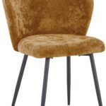 Καρέκλα Karg pakoworld camel ύφασμα-πόδι μαύρο μέταλλο 57x62x80εκ